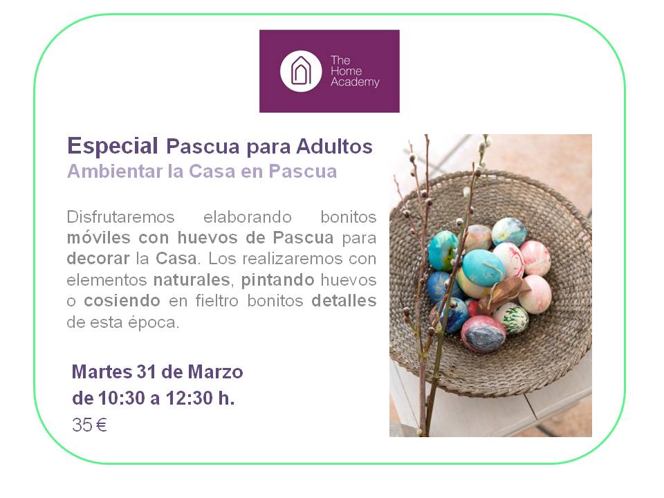 Taller Pascua para adultos ambientación pascua